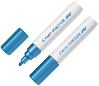 PILOT DEKORASYON KALEMİ PINTOR M METALİK MAVİ SW-PT-M-ML