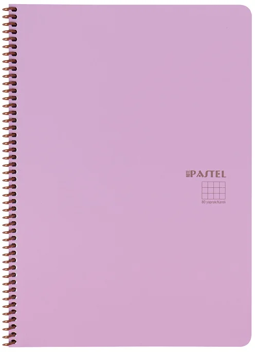 KESKİN DEFTER PASTEL NOTE A4 SPİRALLİ PP KAPAK 60 YP. KARELİ 327712-99