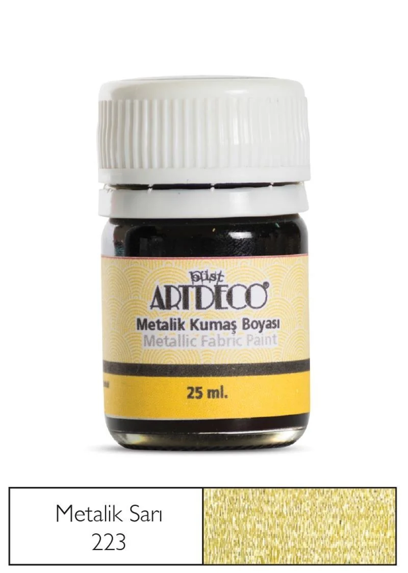 ARTDECO KUMAŞ BOYASI METALİK 25 ML SARI Y-011A-223