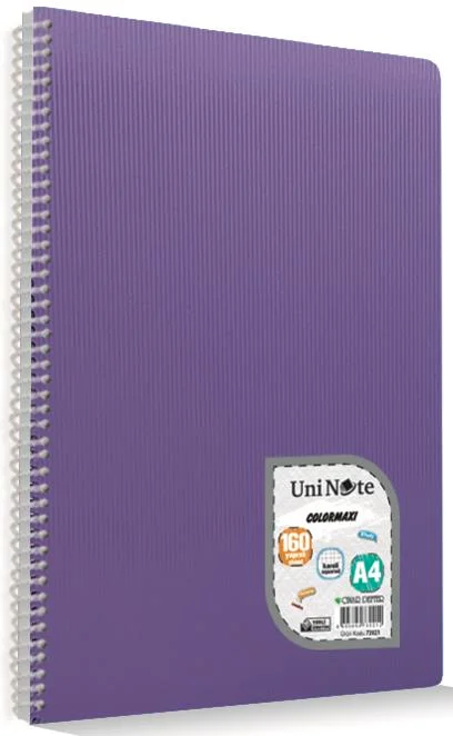 ÇINAR DEFTER A4 COLORMAXI SPİRALLİ PP KAPAK 120 YP. KARELİ73008