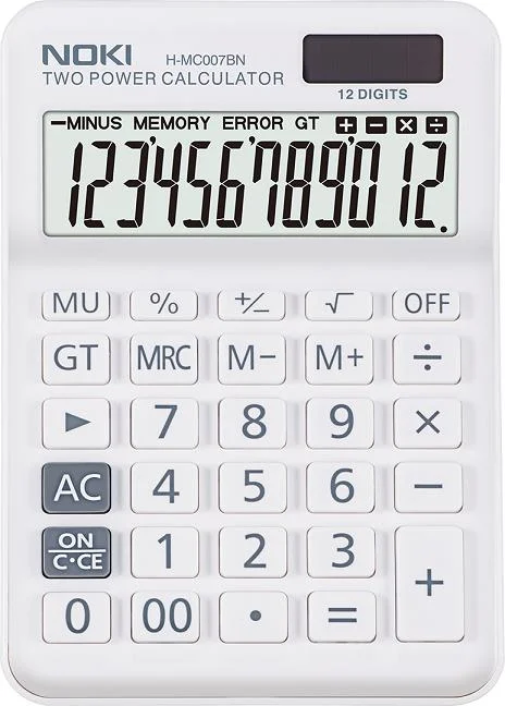 NOKİ HESAP MAKİNESİ 12 HANE H-MC007BN BEYAZ