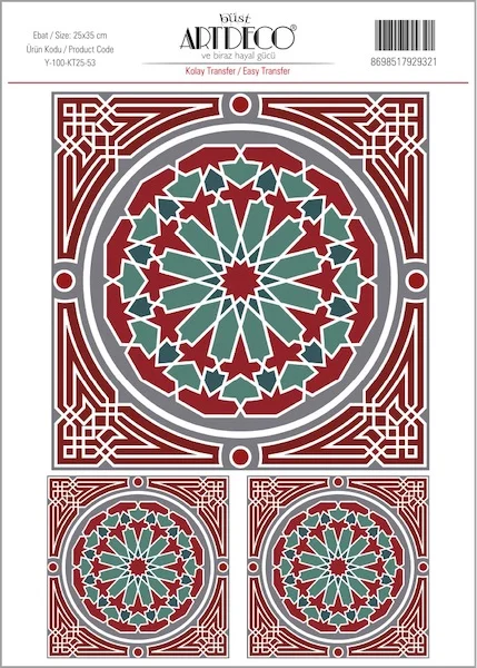 ARTDECO KOLAY TRANSFER 25x35 CM NO:53 Y-100-KT25-53