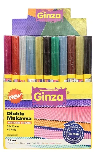 GİNZA OLUKLU MUKAVVA METALİK 60 LI STAND NO:965