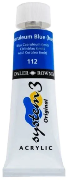 DALER ROWNEY AKRİLİK BOYA SYSTEM 3 ORIGINAL SERİSİ 75 ML COERULEUM HUE 129075112