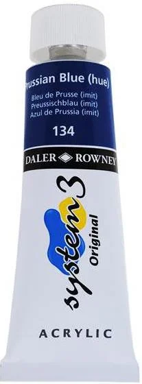 DALER ROWNEY AKRİLİK BOYA SYSTEM 3 ORIGINAL SERİSİ 75 ML PRUSIAN BLUE HUE 129075134