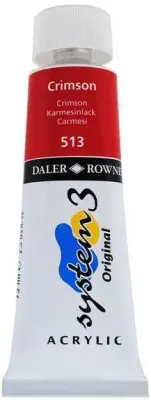 DALER ROWNEY AKRİLİK BOYA SYSTEM 3 ORIGINAL SERİSİ 75 ML CRIMSON 129075513