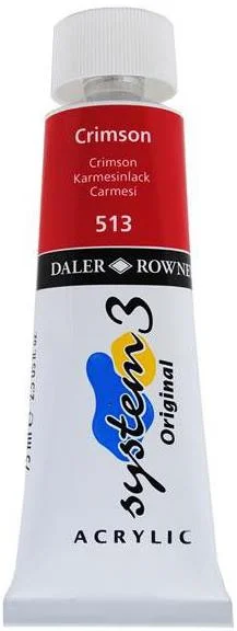 DALER ROWNEY AKRİLİK BOYA SYSTEM 3 ORIGINAL SERİSİ 75 ML CRIMSON 129075513