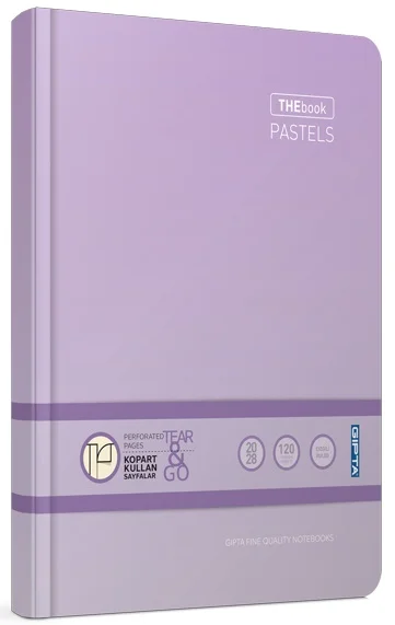 GIPTA DEFTER THEBOOK PASTELS 17x24 İPLİK DİKİŞLİ SERT KAPAK 160 YP. KARELİ 3049