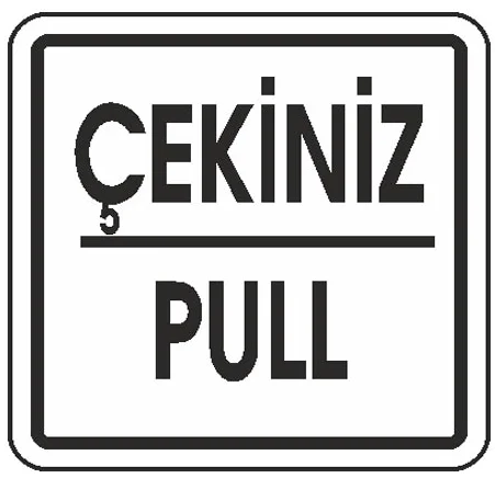 EKSTRAFİX UYARI LEVHASI 202 YUL-256 12x12 CM ÇEKİNİZ-PULL