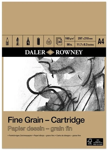DALER ROWNEY ESKİZ ve ÇİZİM BLOĞU A4 160 GR 30 SF İNCE DOKULU 437034400