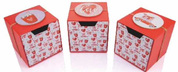GIPTA KUTU SETİ 3 LÜ VALENTINES DAY CARITAS KÜP BX06490