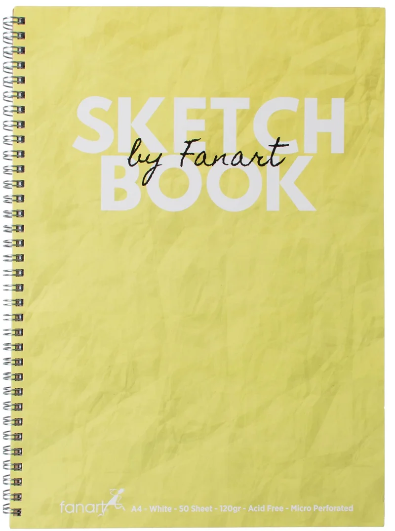 FANART ACADEMY ÇİZİM BLOĞU SKECTH BOOK SPİRALLİ A4 120 GR 50 YP SARI F-8674.A4