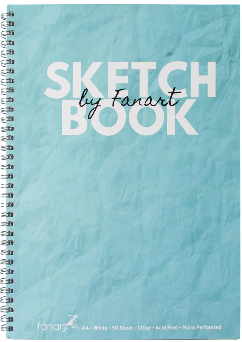 FANART ACADEMY ÇİZİM BLOĞU SKECTH BOOK SPİRALLİ A4 120 GR 50 YP TURKUAZ F-8671.A4
