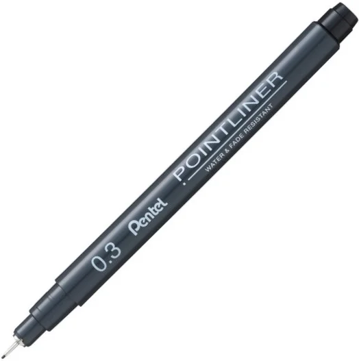 PENTEL ÇİZİM KALEMİ POINTLINER FİBER UÇ 0.3 SİYAH Y S20P-3A