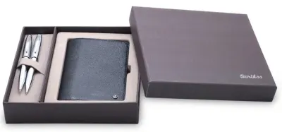 SCRIKSS HEDİYELİK SET DR 226 39 TÜKENMEZ KALEM + VERSATİL KALEM KROM + JOTTER DERİ