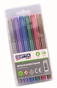 GIPTA KEÇELİ BOYA 6 LI METALİK PVC ÇANTA K404000