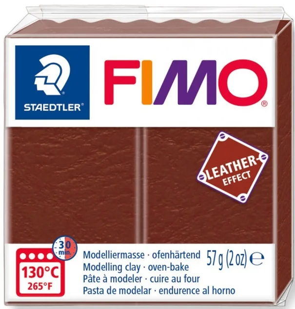 FIMO EFFECT DERİ MODELLEME KİLİ 57 GR KESTANE 8010-779