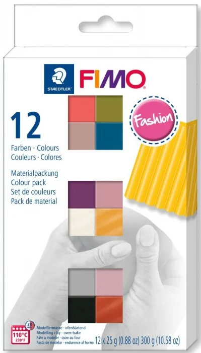 FIMO SOFT MODELLEME KİLİ SET MP MODA RENKLER 25 GR x 24 BLOK 8023 C12-5