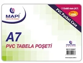 MAPİ TABELA POŞETİ A7 PVC 50 Lİ 510 00 07