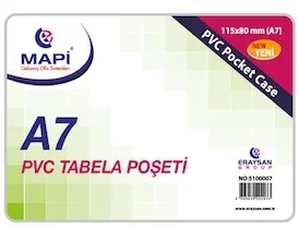 MAPİ TABELA POŞETİ A7 PVC 50 Lİ 510 00 07