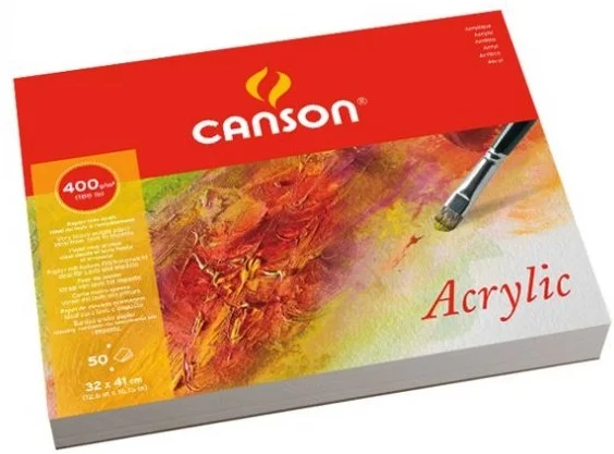 CANSON AKRİLİK BOYA BLOĞU PAD CGC CANACRYLIQ 32x41 400 GR 50 SF 20080741