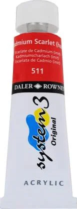 DALER ROWNEY AKRİLİK BOYA SYSTEM 3 ORIGINAL SERİSİ 75 ML CADMIUM SCARLET HUE 129075511