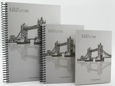 DİLMAN DEFTER ARCHITECTURE SPİRALLİ SERT KAPAK 16x22 120 YP ÇİZGİLİ 2147