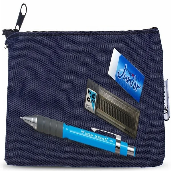 TOMBOW VERSATİL KALEM SH-300 GRIP OKUL SETİ BEZ KALEMLİKLİ 0.7 MAVİ T-SH-GR43 R7.K2