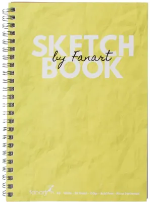 FANART ACADEMY ÇİZİM BLOĞU SKETCH BOOK SPİRALLİ A5 80 GR 50 YP SARI F-8674.A5