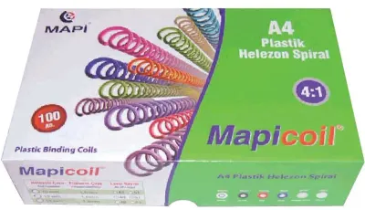 MAPİ SPİRAL PLASTİK HELEZON 4:1 20MM KIRMIZI 100 ADET 48 LOP 2352003