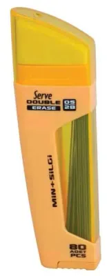 SERVE MİN DOUBLE 0.5 2B + SİLGİ HARDAL SARI 10 LU KARTON SV-DSMHS05-T