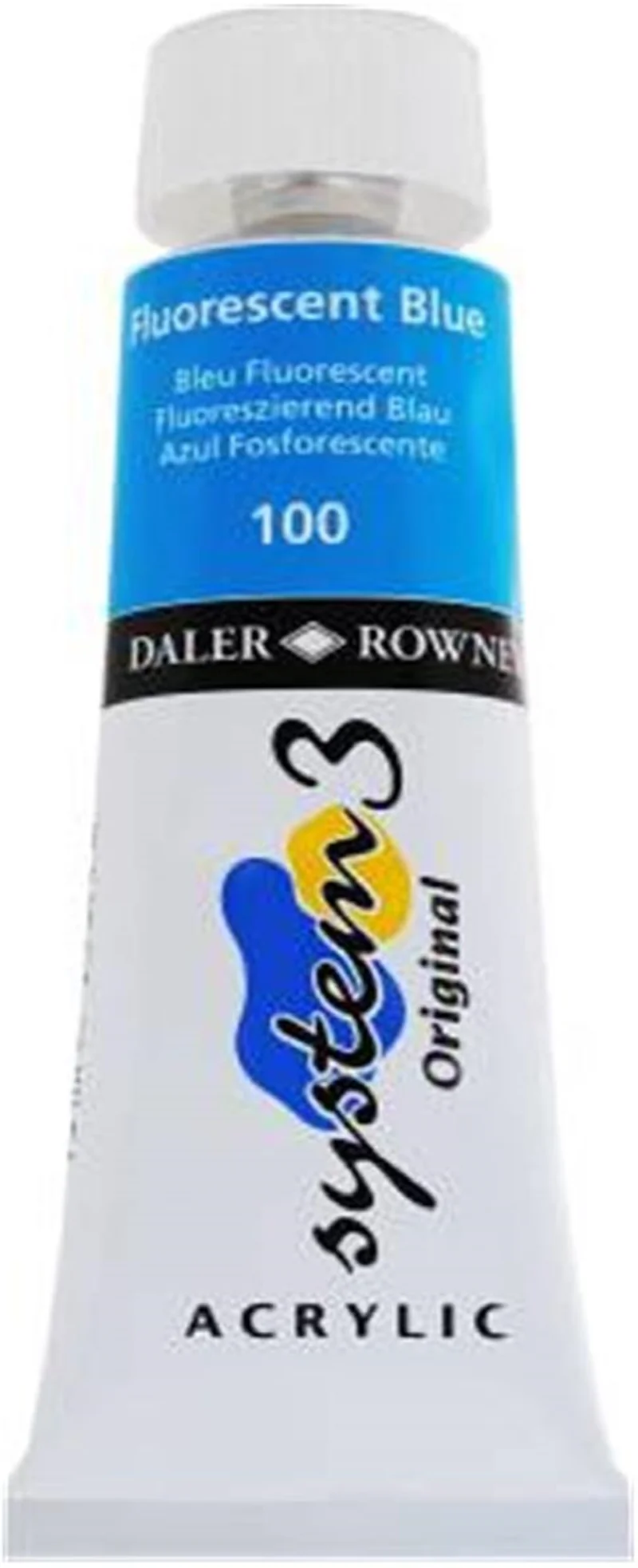 DALER ROWNEY AKRİLİK BOYA SYSTEM 3 ORIGINAL SERİSİ 75 ML FLUORO BLUE 129075100