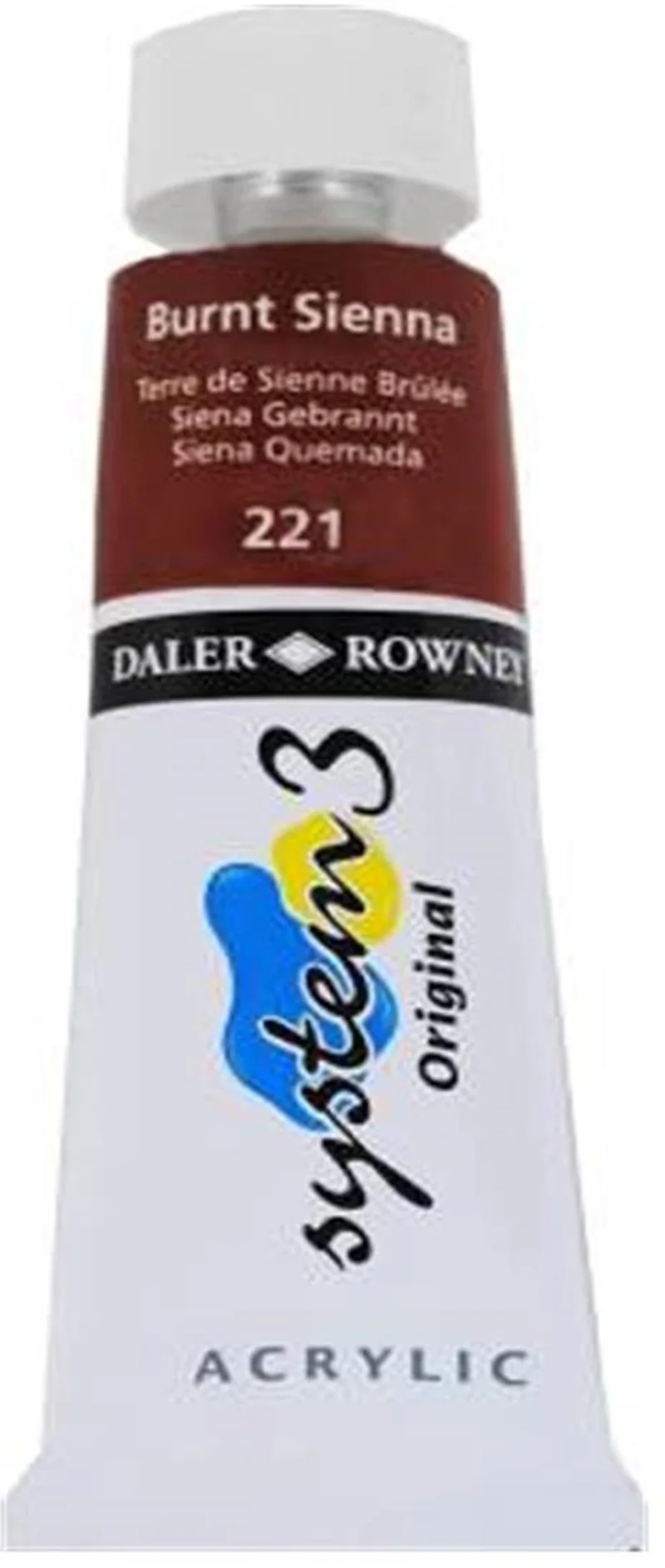DALER ROWNEY AKRİLİK BOYA SYSTEM 3 ORIGINAL SERİSİ 75 ML BURNT SIENNA 129075221