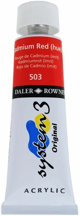 DALER ROWNEY AKRİLİK BOYA SYSTEM 3 ORIGINAL SERİSİ 75 ML CADMIUM RED HUE 129075503