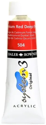 DALER ROWNEY AKRİLİK BOYA SYSTEM 3 ORIGINAL SERİSİ 75 ML CADMIUM RED DEEP HUE 129075504