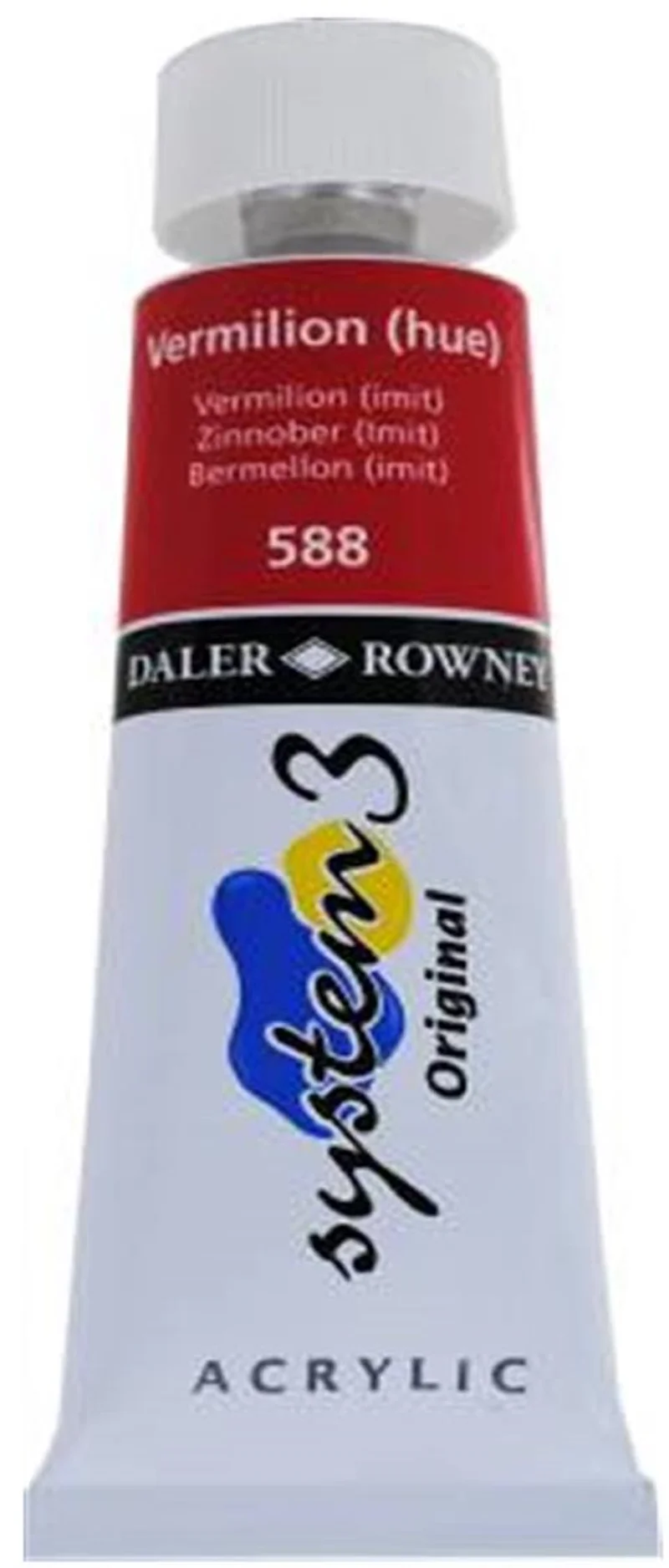 DALER ROWNEY AKRİLİK BOYA SYSTEM 3 ORIGINAL SERİSİ 75 ML VERMILION HUE 129075588