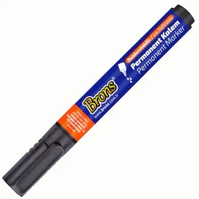 BRONS PERMANENT MARKER KESİK UÇ SİYAH BR-9720
