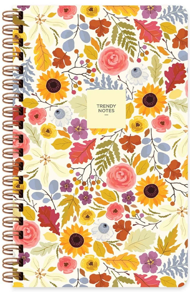 KESKİN DEFTER ÇİÇEK 13x21 SERT KAPAK SPİRALLİ 96 YP. DÜZ 410354