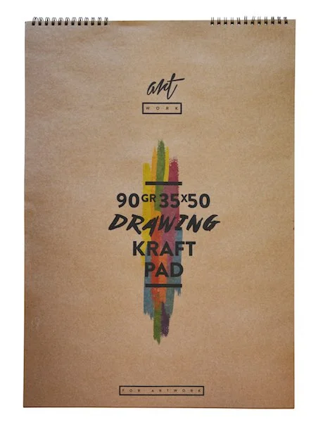 ARTWORK RESİM DEFTERİ SPİRALLİ KRAFT 35x50 900 GR 15 YP 30008092