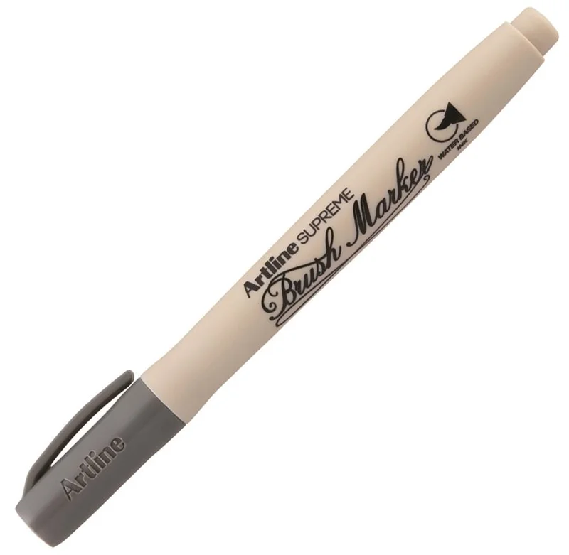 ARTLINE KEÇELİ KALEM SUPREME BRUSH MARKER FIRÇA UÇLU GRİ A-EPF-F GREY