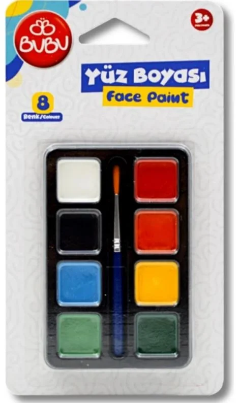 BU-BU YÜZ BOYASI 8 RENK (TABLET) BUBU-YUZ002