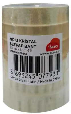 NOKİ BANT ŞEFFAF 19x66 6 LI 19666