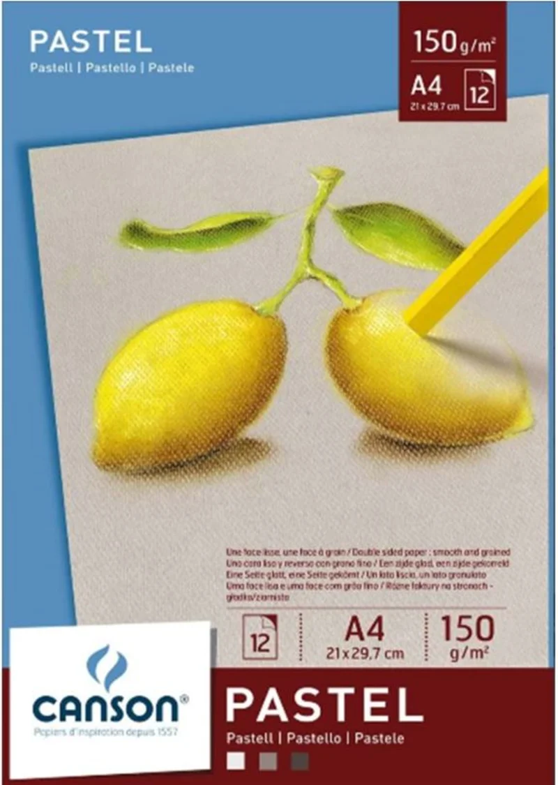 CANSON PASTEL BOYA BLOĞU LEISURE DESSIN COULEUR A4 150 GR 12 SF 400041762