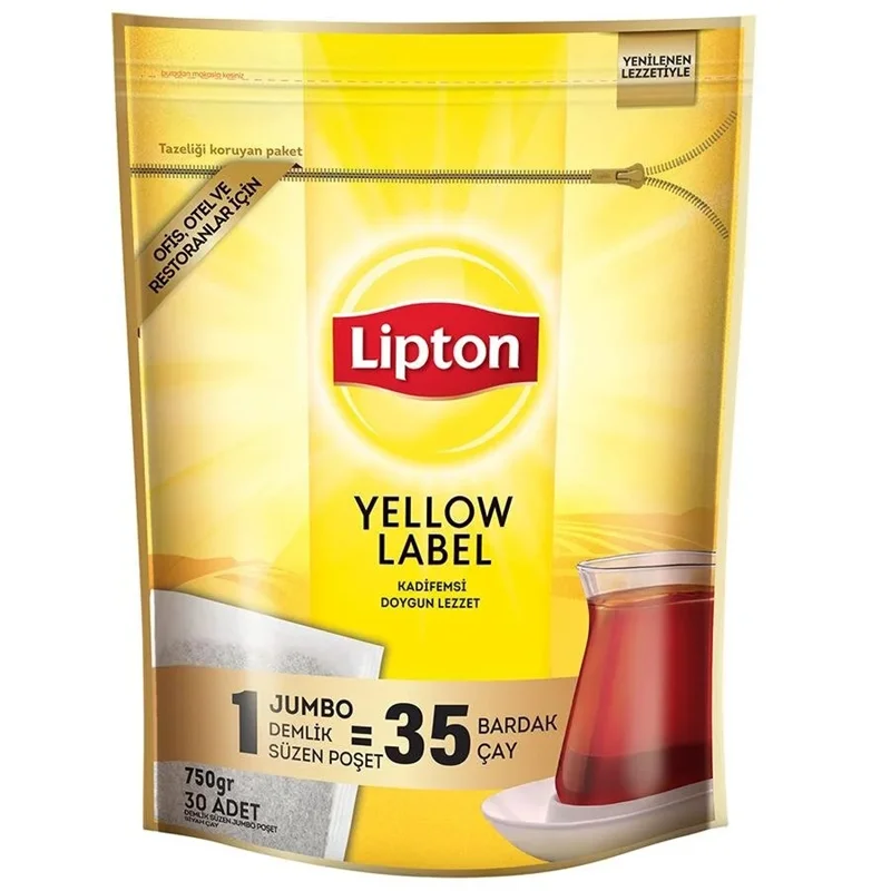LİPTON DEMLİK POŞET ÇAY 30 LU YELLOW LABEL JUMBO 25g 800878