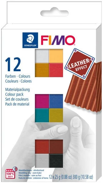 FIMO EFFECT DERİ MODELLEME KİLİ SET 25 GR x 12 BLOK 8013 C12-2