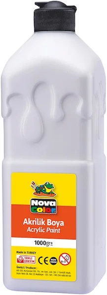 NOVA COLOR AKRİLİK BOYA 1000 GR BEYAZ NC-225