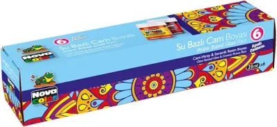 NOVA COLOR CAM BOYASI SU BAZLI ŞİŞE 15 CC SET  6 LI NC-1996