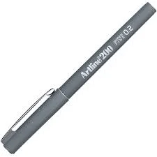 ARTLINE KEÇE UÇLU YAZI KALEMİ SUPER FINE 220N 0.2 GRİ A-EK-220N GREY