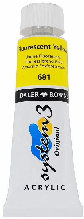 DALER ROWNEY AKRİLİK BOYA SYSTEM 3 ORIGINAL SERİSİ 75 ML FLUORO YELLOW 129075681