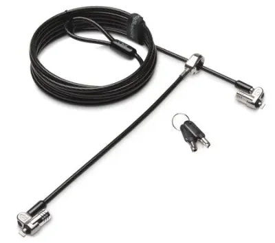 KENSINGTON LAPTOP KİLİDİ MICROSAVER 2.0 ANAHTARLI İKİZ GÜMÜŞ K65048WW